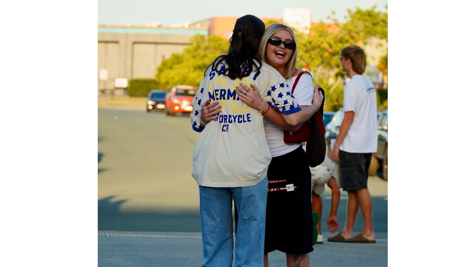 women hugging at sunshine coast powerhouse